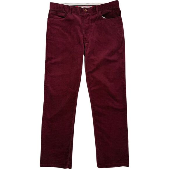 Polo Golf Ralph Lauren Men's Corduroy Pants Classic Golf Fit Burgundy 34x32 - Picture 1 of 12